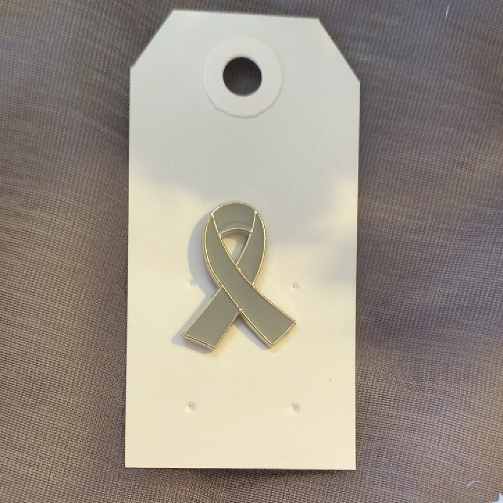 Elegant Mental Health Awareness Ribbon Pin - Picture 2 of 2